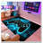 9X12 Feet (108"X144") Large Gaming Rug - Game Controller Carpet For Boys' Bedroom Playroom Teen Room Gamer Decor