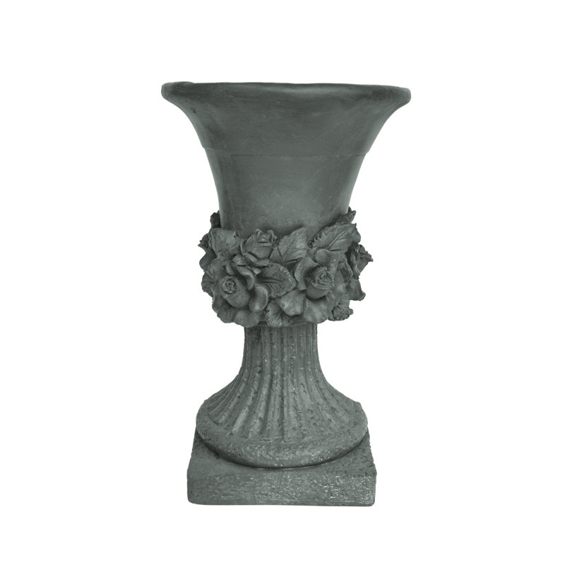 Garden Urn Planter For Patio Garden, Antique Gray