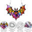 Chauve-souris chauve-souris Halloween ornements colorés fenêtre suspendue décorations murales pour l'intérieur et l'extérieur