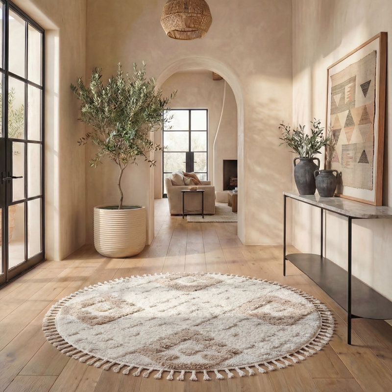Carrizal Performance Southwestern Rug, Round 6'7"