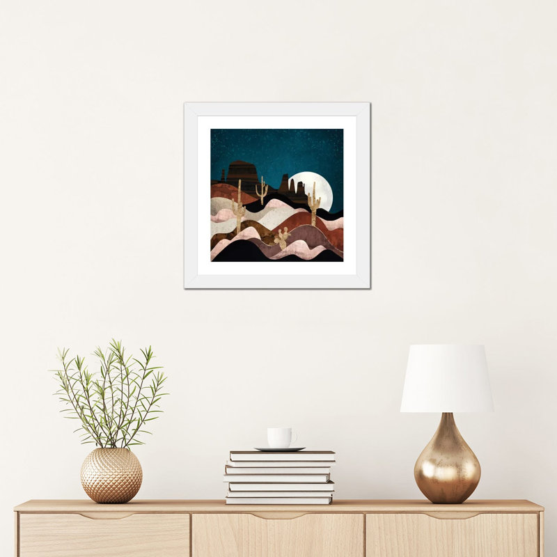 Étoiles du désert - impression, 16" H x 16" W x 1" D, White Framed Paper, Blanc