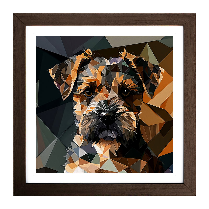 Single Picture Frame Print on Wood, Walnut