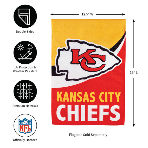 Kansas City Chiefs Large Logo Double Sided Garden Banner Flag