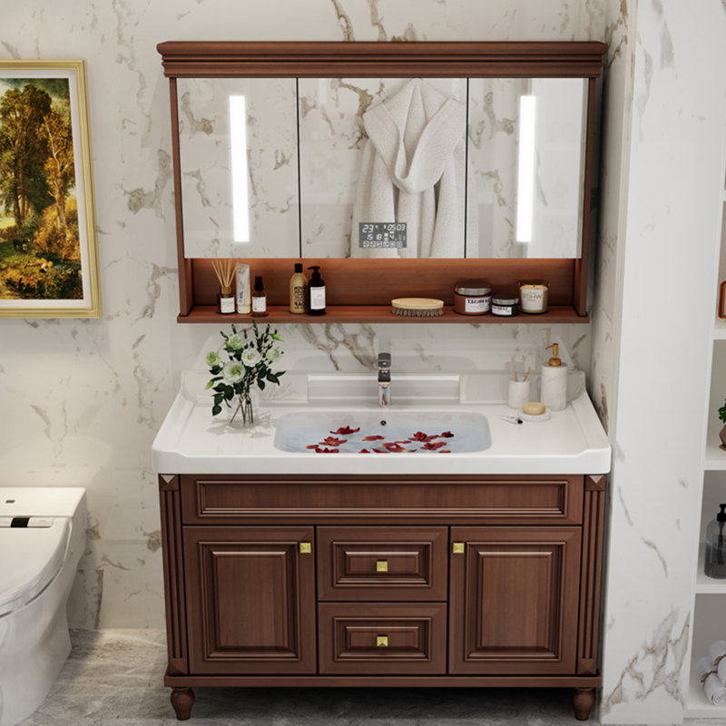 American village simple retro bathroom Vanity