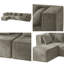 Canapé modulaire en chenille désossé de 130 po avec repose-pieds Horgan, canapé modulaire en mousse à compression, siège profond sans assemblage-132905138