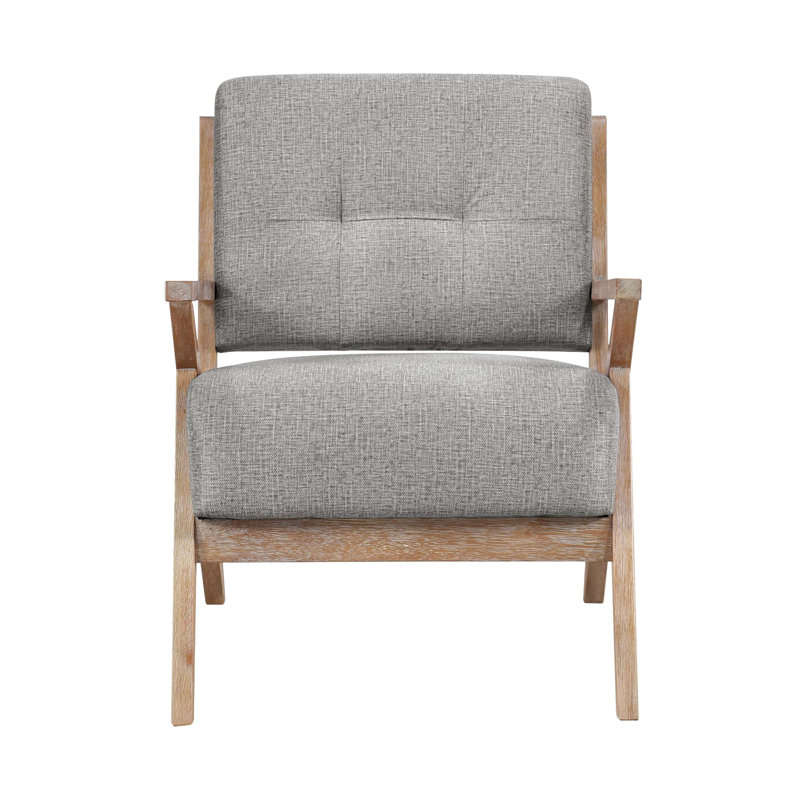 Chaise d'appoint moderne avec dossier capitonné 1pc, Gris