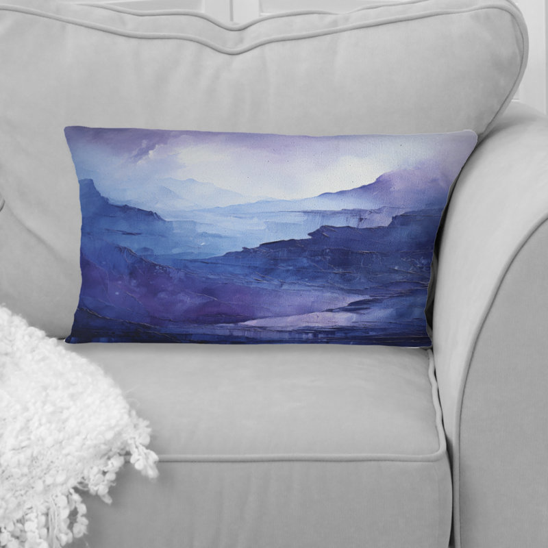Coussin Indigo Dreams I - Abstract Landscape