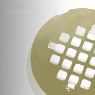 Brushed Gold Snap-In Shower Floor Drain Cover, Round Shower Strainer Grid