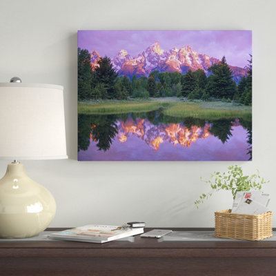 " Grand Tetons At Schwabacher Landing, Grand Teton Np, Wyoming " by Tim Fitzharris
