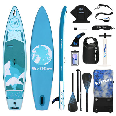 Inflatable Stand Up Paddle Board 11'X34"X6" With Accessories