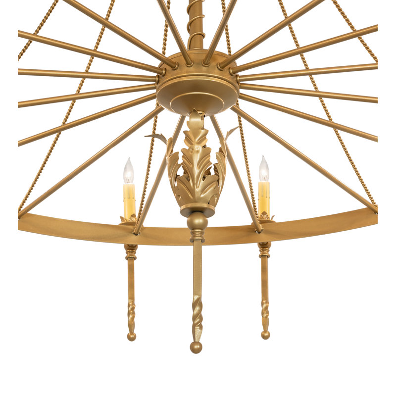 56" Wide Amaury 16 Light Chandelier, 54" H x 56" W x 56" D, Goldtastic, 16