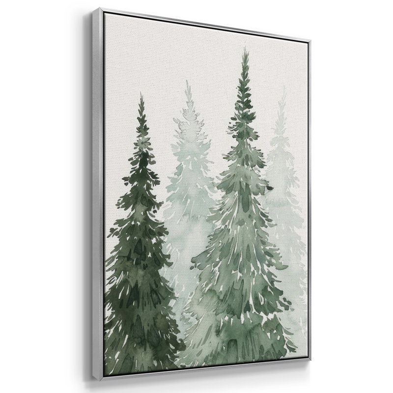 Winter Washed Coppice II, reproduction d'art sur toile, Encadrement argenté, H 41 po x l 27 po x P 1,5 po