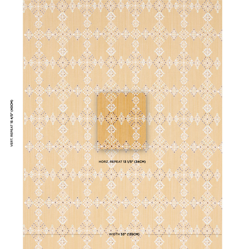 Tissu de broderie Kalindi, Safran