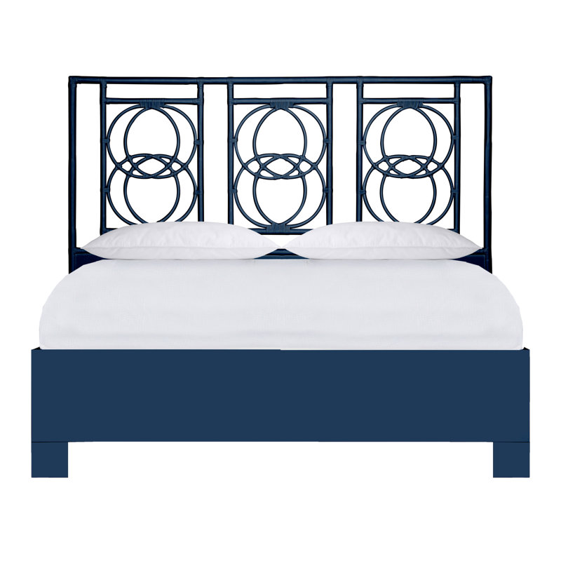 Emilia Platform Bed, King, Navy Blue