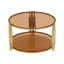 Table basse en verre seulement La table, sans chaises.