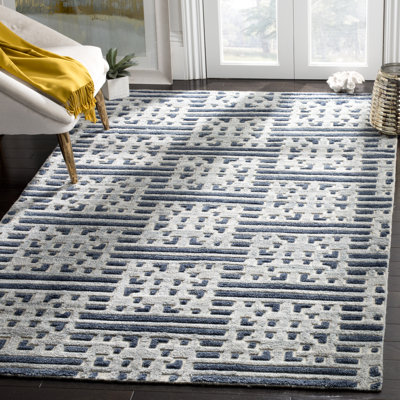 Stacy Hand Knotted Wool Geometric Rug