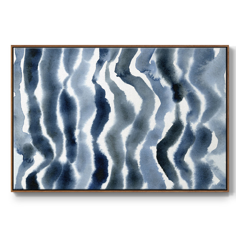 Vraie vague bleue II, Noyer, H 25 po x l 37 po x P 2 po