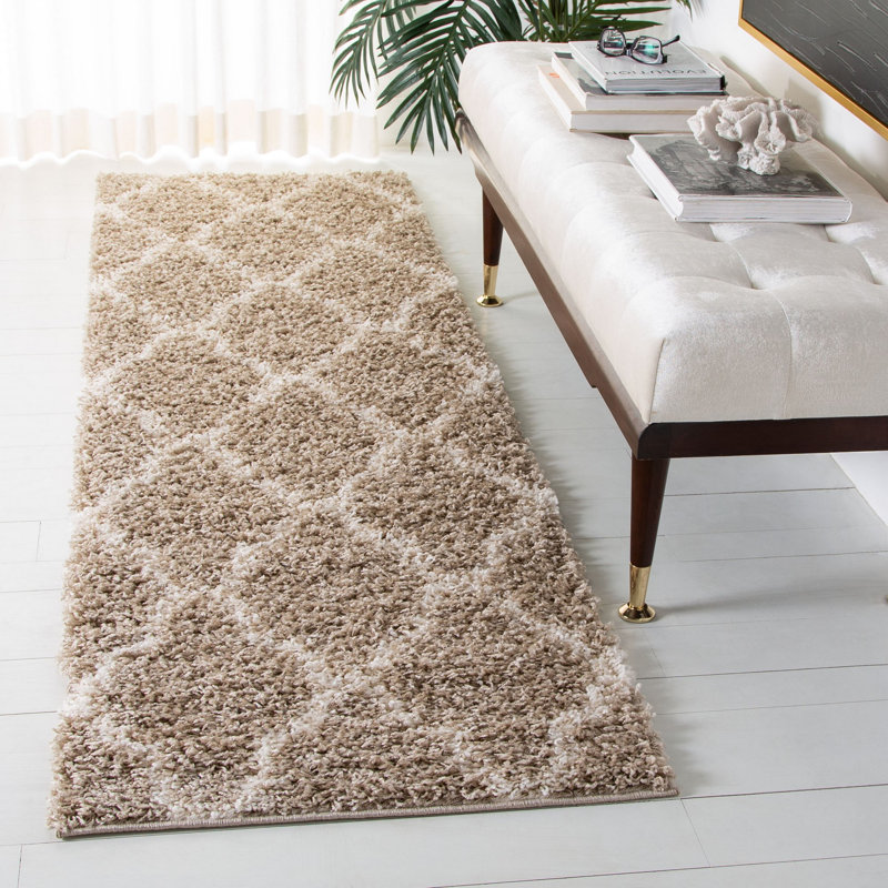 Lapidge Geometric Beige Area Rug, Runner 2'3" x 8'