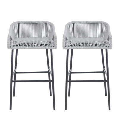 Ensemble de 2 tabourets de bar pour l'extérieur