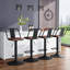 Adelin Swivel Adjustable Height Bar Stool with Iron Frame