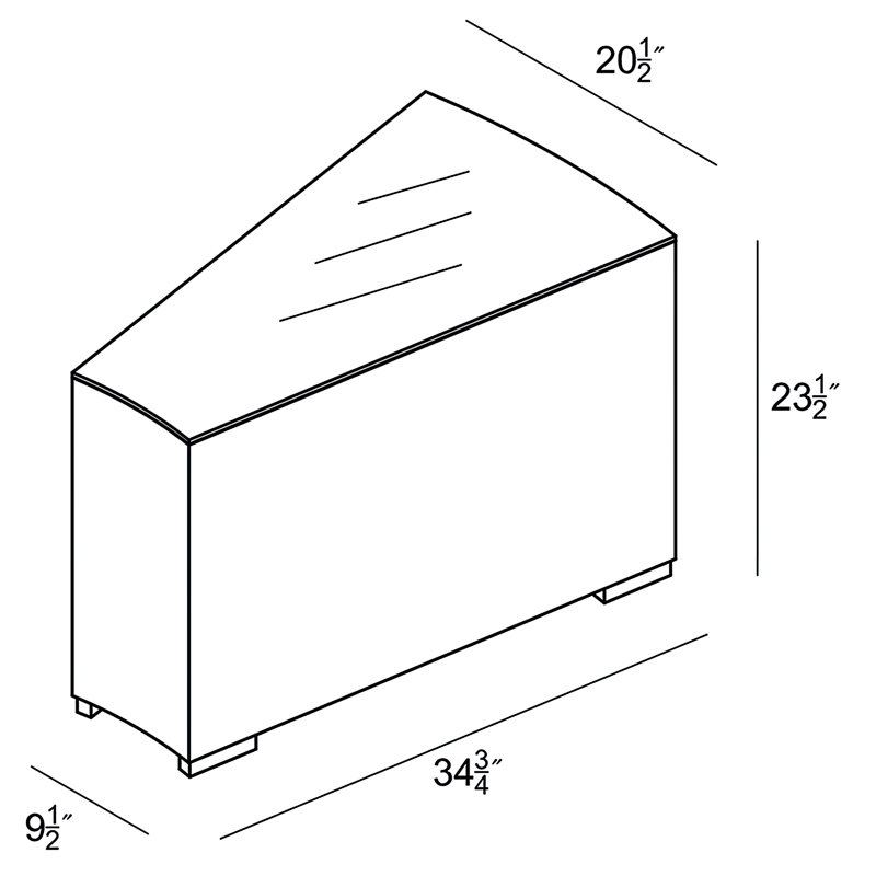 Arden Outdoor Triangular Side Table