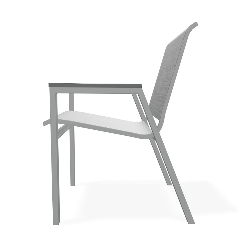 Bazza Outdoor Dining Chair, Collect Charcoal, Graphite