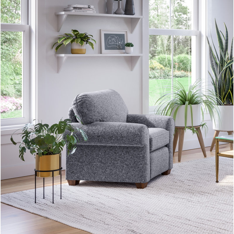 Ornella Chair & Ottoman, Indigo Blue