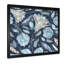 Motif botanique bleu marine - Peinture sur toile encadrée-59761139-59761142