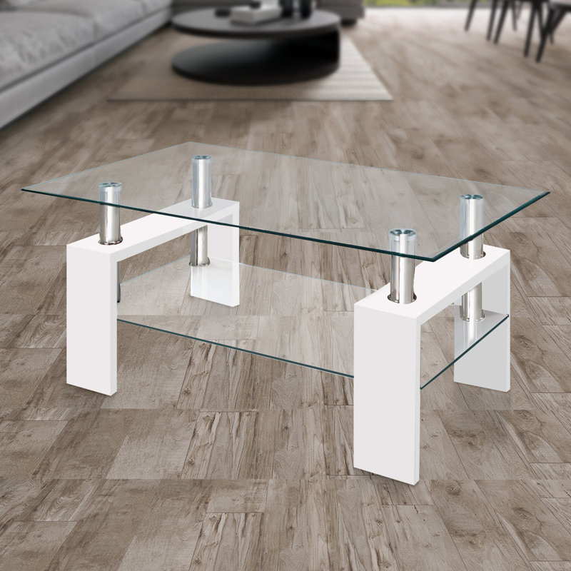 Table basse Calcote, Clair, Blanc