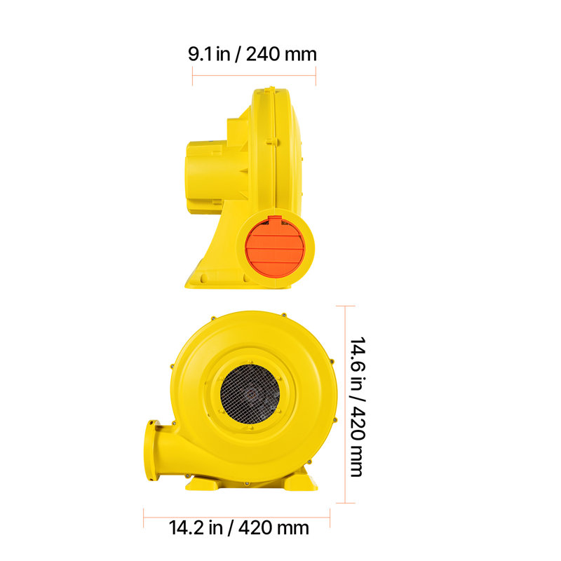 Soufflerie gonflable 1 et 1,3 HP 950 W pour maison de rebond commerciale