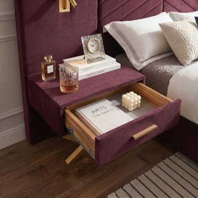 Lit plateforme tapissier Modern