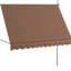 Auvent de patio, 118 po avec protection et support réglable pour terrasse, porche, fenêtre, auvent de porte, tissu protégé, café