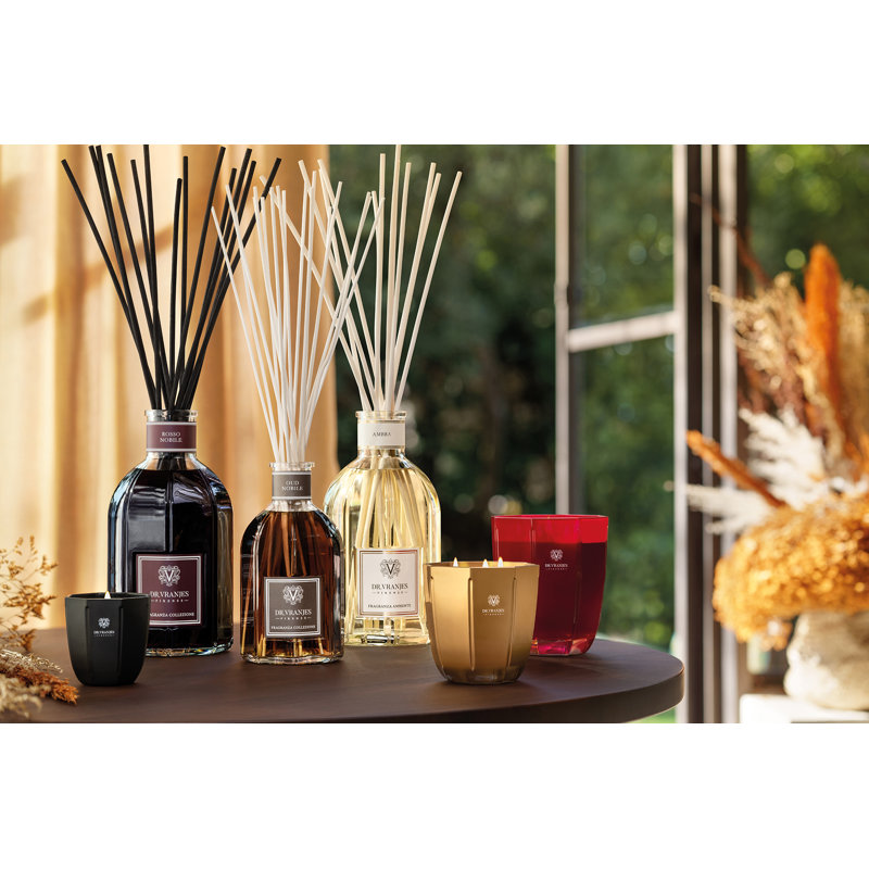 Candle Rosa Tabacco, 11.81" H x 9.45" W x 9.45" D