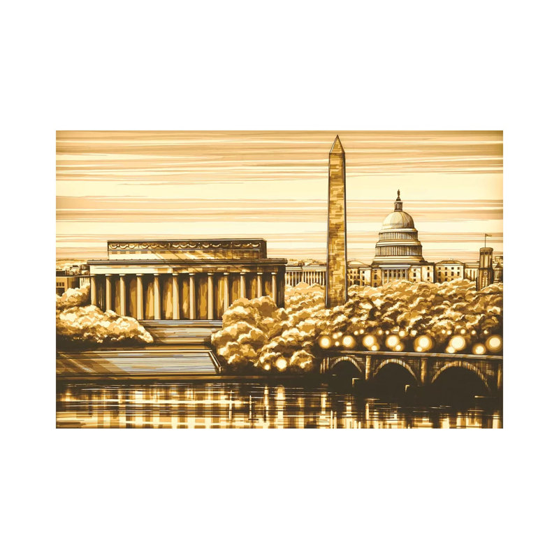 Washington 1 Piece Wall Art on Canvas, 20.32 cm H x 30.48 cm W, Wrapped Canvas