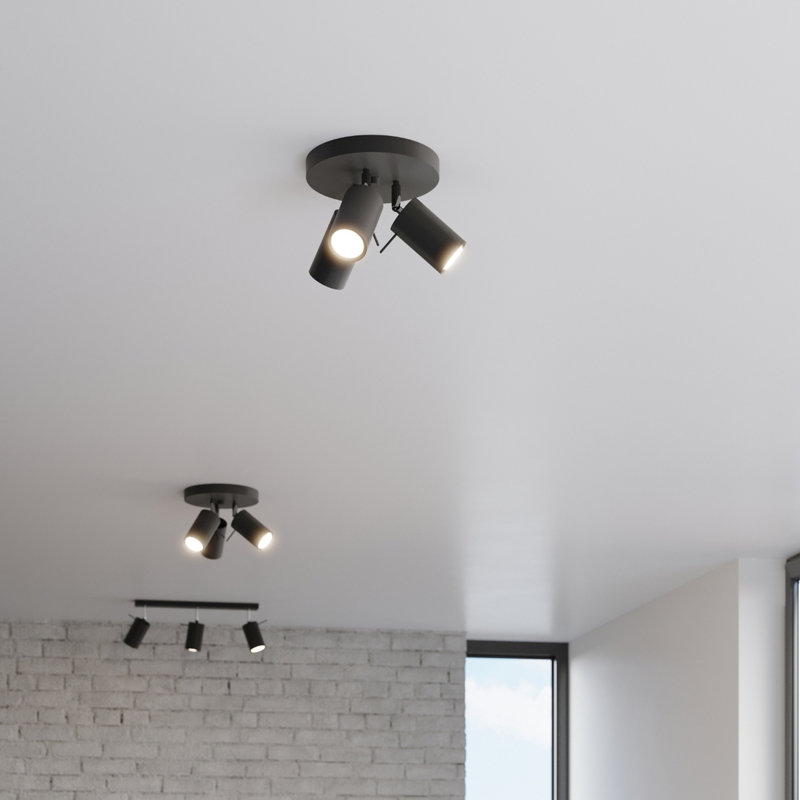 RING Steel Spotlight, Black, 20x20x18 cm, 3 Lights