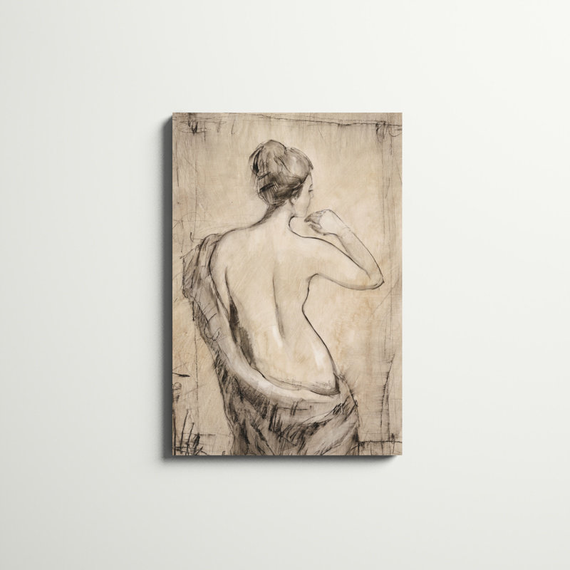 «Neutral Nude Study II», peinture sur toile, H 36 po x l 24 po, Toile tendue