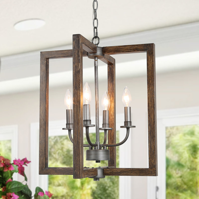 Lustre rectangulaire à 4 lumières