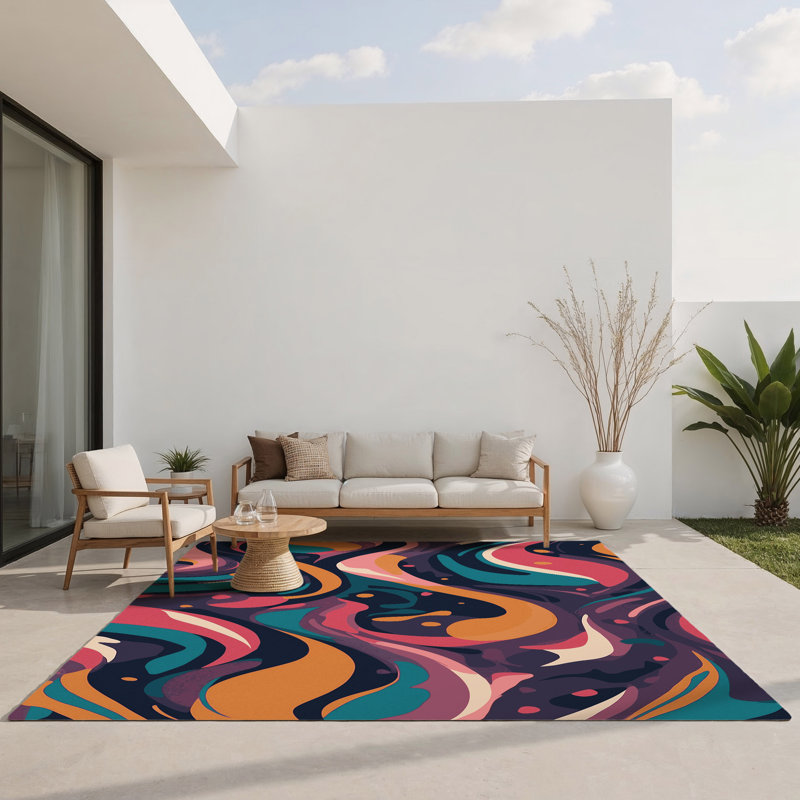Tapis intérieur et extérieur Aurora Nexus, Rectangle 1 pi 6 po x 2 pi 6 po