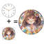 Horloge murale en verre trempé silencieuse de 30 cm, « Horloge murale florale décorative au design unique », sans tic-tac, fonctionne avec des piles (piles AA non incluses), décoration artistique pour la maison