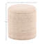 Kai Handwoven Wool Blend Stool, Ivory