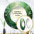 Santoya White And Green Herbs Symphony II - Herbs Mirror, Traditional Round Unique Wall Mirror, Printed Metal Art-688616007