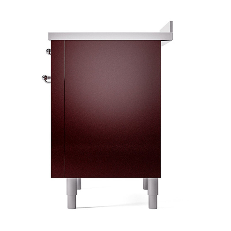 ILVE Nostalgie II Noblesse 36 po à induction, Burgundy/Chrome