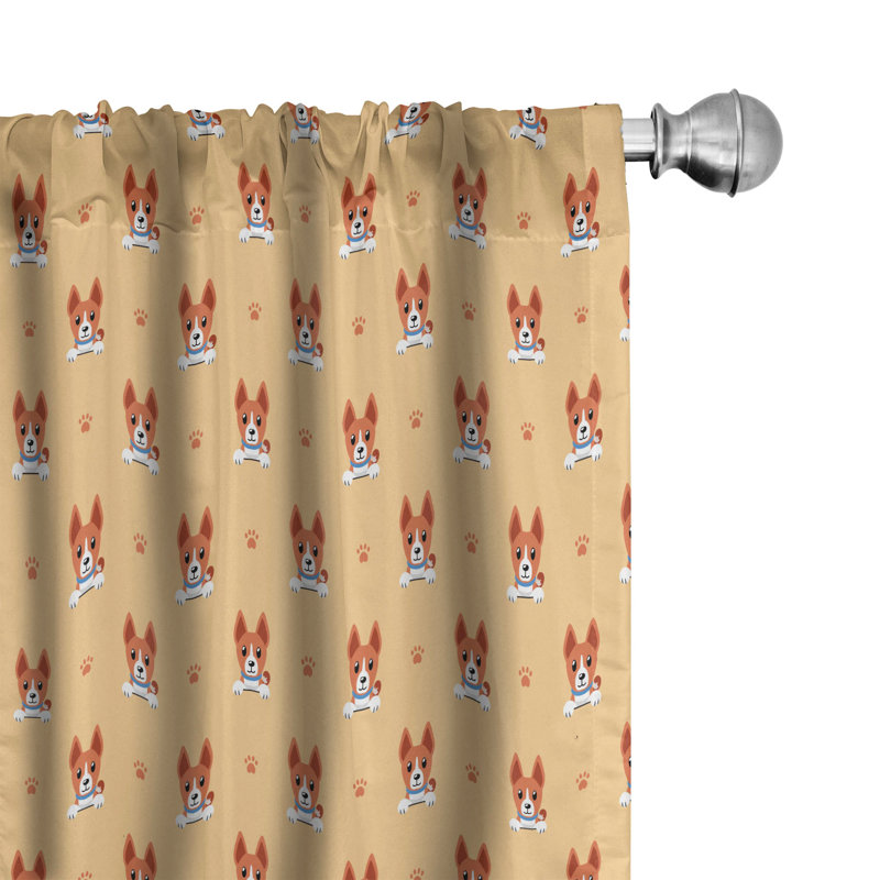 Panneau coulissant semi-diaphane avec passe-tringle Puppy, 28 po x 63 po