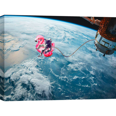 Surreal Photograph: Space Splash by Astrolabs - Wrapped Canvas Print