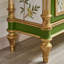 Banc de rangement vert en bois manufacturé