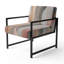 Chaise d'appoint rembourrée abstraite rose-810729985