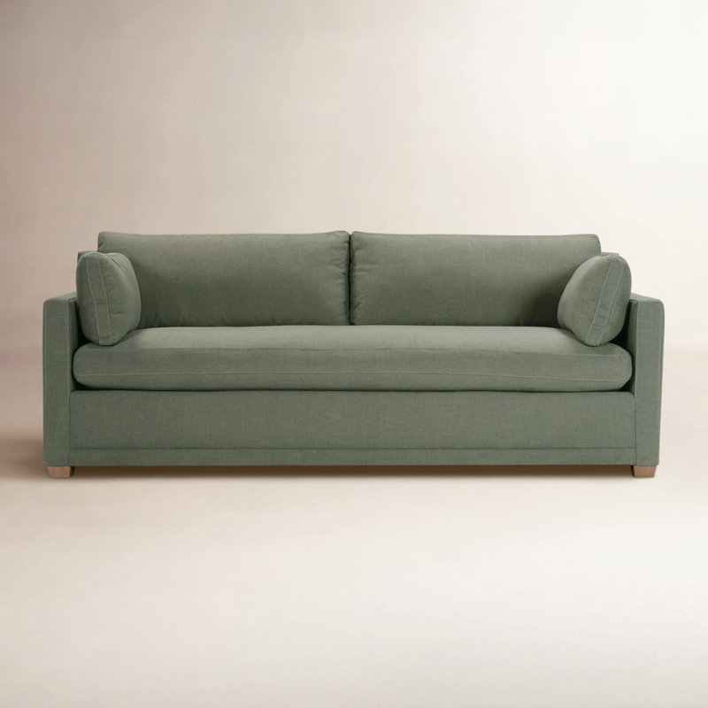 Sylvie Bench Seat Sofa, Moss, Latte