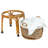 Wicker Rolling Laundry Basket with Handles
