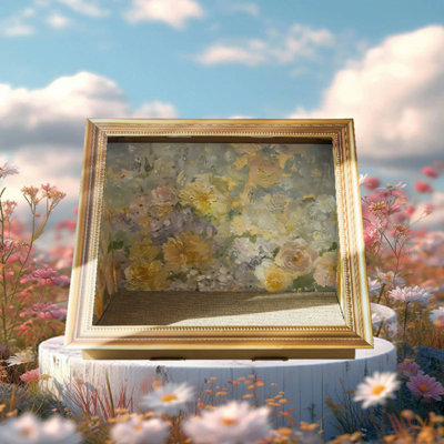 Lit à griffes rétro, motif floral et lit à chat avec surface à griffer