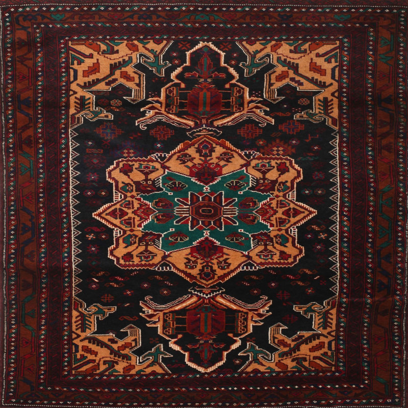 Basque Performance Oriental Indoor Rug, Square 6'